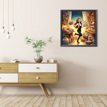Load image into Gallery viewer, AB Diamond Painting - Full Round - Happy girl in the room (40*40CM)
