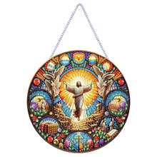 Load image into Gallery viewer, Holy Mother/Jesus Single-Side Diamond Art Hanging Pendant Window Office Decor
