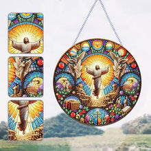 Load image into Gallery viewer, Holy Mother/Jesus Single-Side Diamond Art Hanging Pendant Window Office Decor
