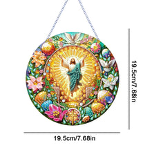 Load image into Gallery viewer, Holy Mother/Jesus Single-Side Diamond Art Hanging Pendant Window Office Decor
