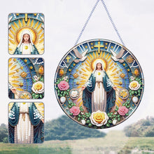 Load image into Gallery viewer, Holy Mother/Jesus Single-Side Diamond Art Hanging Pendant Window Office Decor
