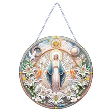 Load image into Gallery viewer, Holy Mother/Jesus Single-Side Diamond Art Hanging Pendant Window Office Decor
