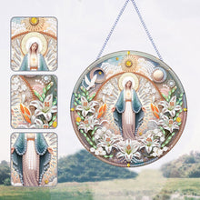 Load image into Gallery viewer, Holy Mother/Jesus Single-Side Diamond Art Hanging Pendant Window Office Decor
