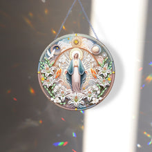 Load image into Gallery viewer, Holy Mother/Jesus Single-Side Diamond Art Hanging Pendant Window Office Decor
