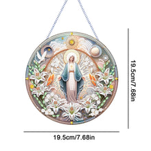Load image into Gallery viewer, Holy Mother/Jesus Single-Side Diamond Art Hanging Pendant Window Office Decor
