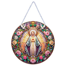 Load image into Gallery viewer, Holy Mother/Jesus Single-Side Diamond Art Hanging Pendant Window Office Decor

