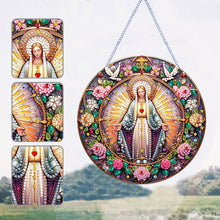 Load image into Gallery viewer, Holy Mother/Jesus Single-Side Diamond Art Hanging Pendant Window Office Decor
