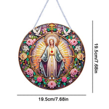 Load image into Gallery viewer, Holy Mother/Jesus Single-Side Diamond Art Hanging Pendant Window Office Decor
