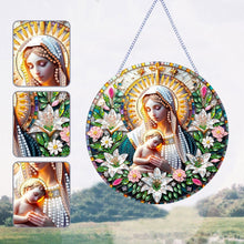 Load image into Gallery viewer, Holy Mother/Jesus Single-Side Diamond Art Hanging Pendant Window Office Decor
