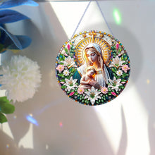 Load image into Gallery viewer, Holy Mother/Jesus Single-Side Diamond Art Hanging Pendant Window Office Decor
