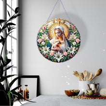 Load image into Gallery viewer, Holy Mother/Jesus Single-Side Diamond Art Hanging Pendant Window Office Decor
