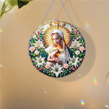 Load image into Gallery viewer, Holy Mother/Jesus Single-Side Diamond Art Hanging Pendant Window Office Decor
