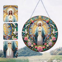 Load image into Gallery viewer, Holy Mother/Jesus Single-Side Diamond Art Hanging Pendant Window Office Decor
