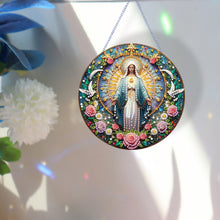 Load image into Gallery viewer, Holy Mother/Jesus Single-Side Diamond Art Hanging Pendant Window Office Decor
