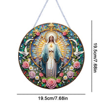 Load image into Gallery viewer, Holy Mother/Jesus Single-Side Diamond Art Hanging Pendant Window Office Decor
