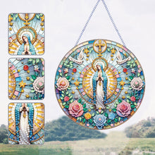 Load image into Gallery viewer, Holy Mother/Jesus Single-Side Diamond Art Hanging Pendant Window Office Decor
