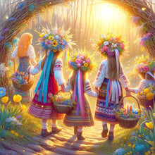 Load image into Gallery viewer, AB Diamond Painting - Full Round - midsommar girls (40*40CM)
