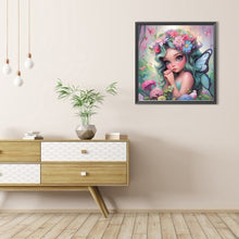 Load image into Gallery viewer, AB Diamond Painting - Full Round - butterfly elf girl (40*40CM)
