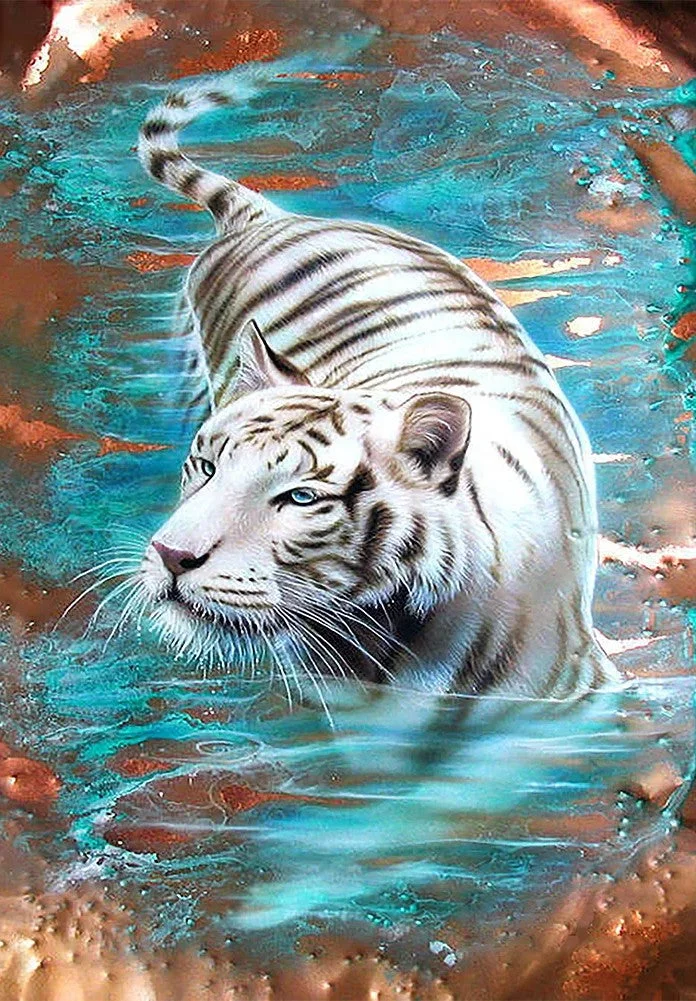AB Diamond Painting - Full Round - Tiger (40*60CM)