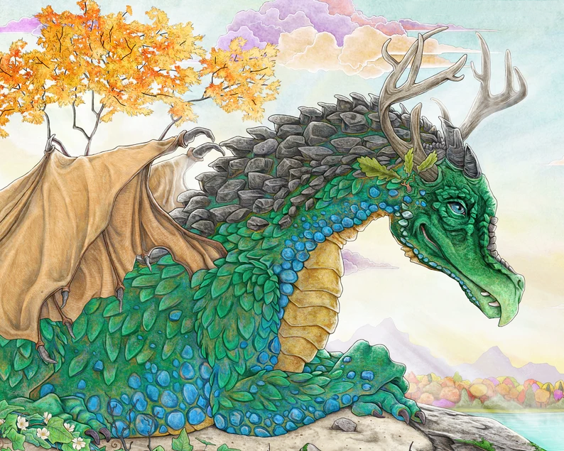 AB Diamond Painting - Full Round - Dragon (40*50CM)