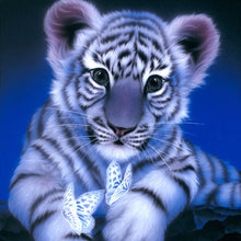Load image into Gallery viewer, Tiger 30*30CM(Canvas) Round Drill Diamond Painting
