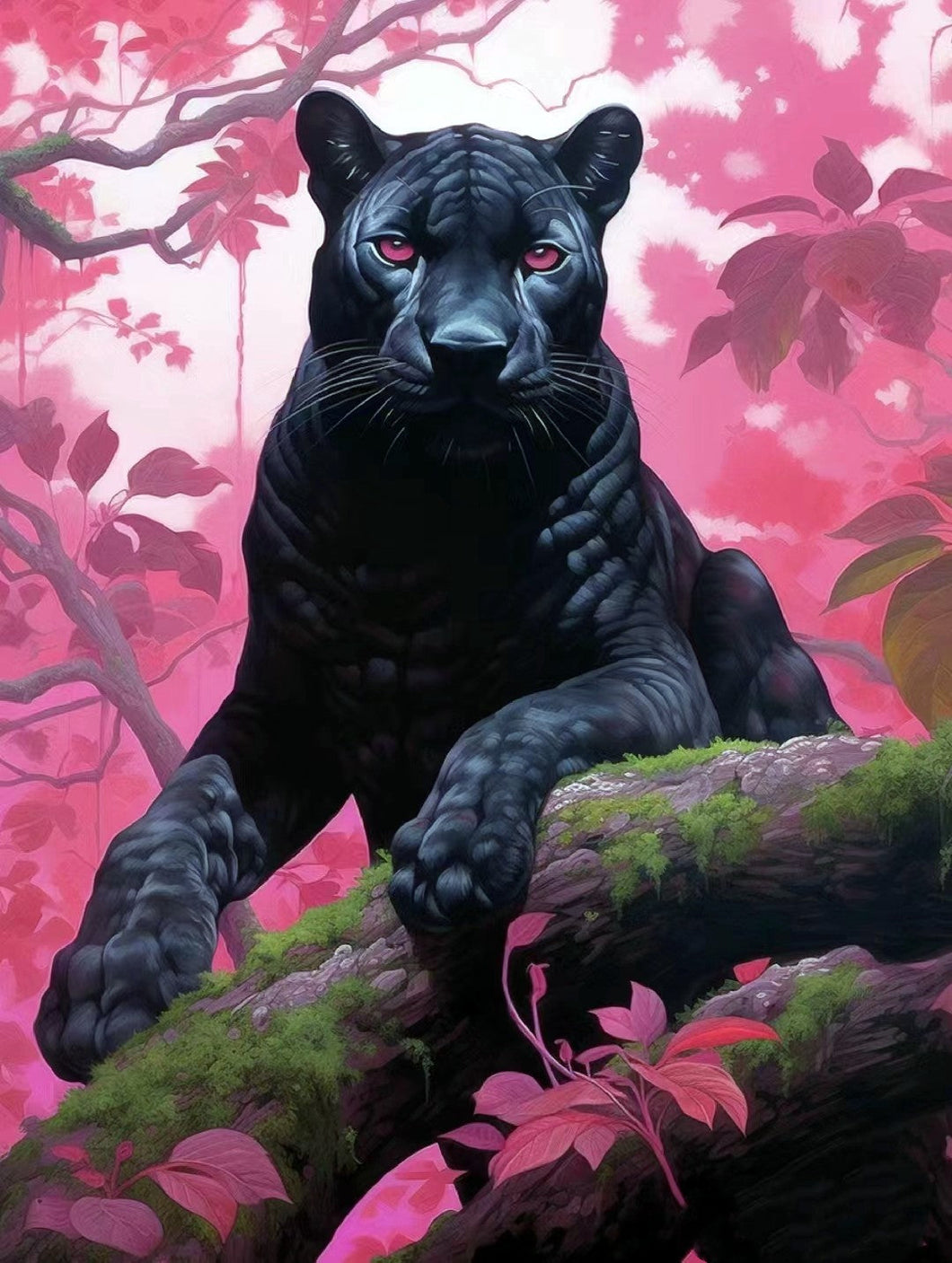 AB Diamond Painting - Full Round - Black Panther (40*50CM)