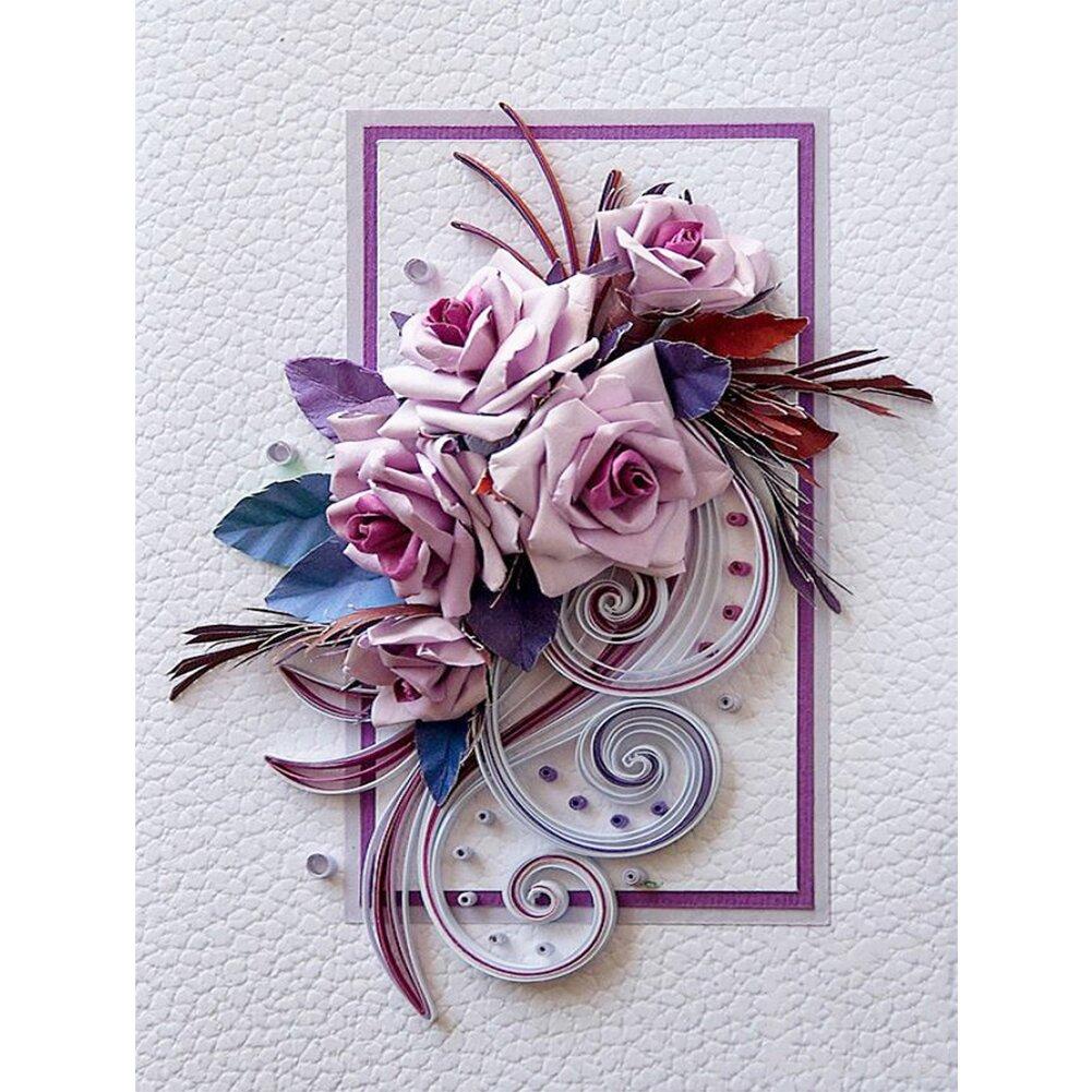 Paper Quilling 30*40CM(Canvas) Full Round Drill Diamond Painting