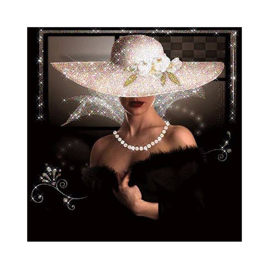 Beauty Lady 30*30CM(Canvas) Round Drill Diamond Painting