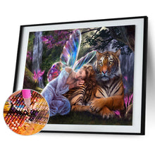 Load image into Gallery viewer, New Angel And Tiger 40*30CM(Canvas) Round Drill Diamond Painting
