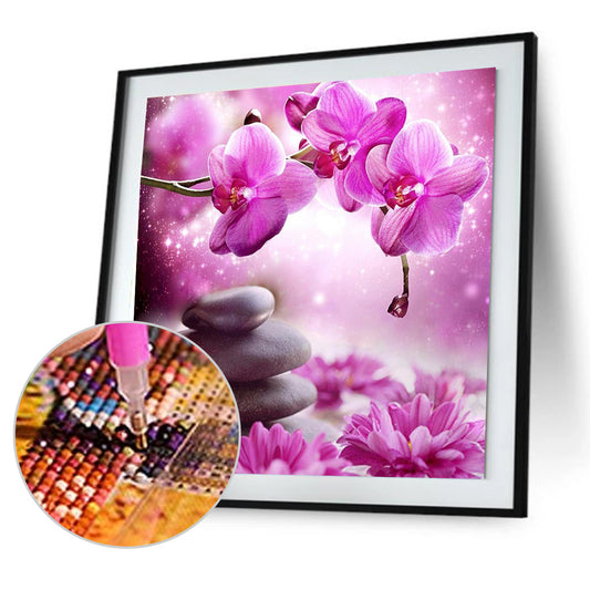Flower 20*20CM(Canvas) Full Round Drill Diamond Painting