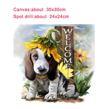 Load image into Gallery viewer, Cute Dog 30*30CM(Canvas) Round Drill Diamond Painting
