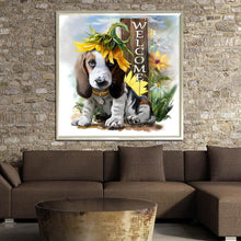 Load image into Gallery viewer, Cute Dog 30*30CM(Canvas) Round Drill Diamond Painting
