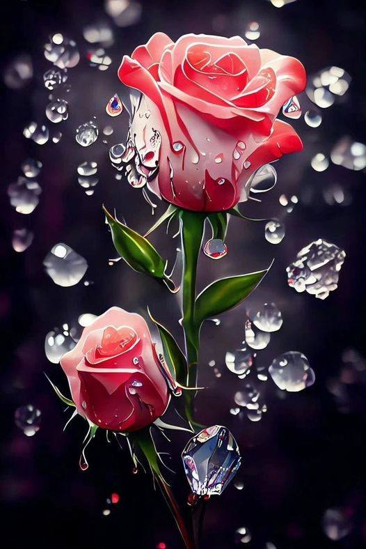 AB Diamond Painting - Full Round - Rose Flower (40*60cm)