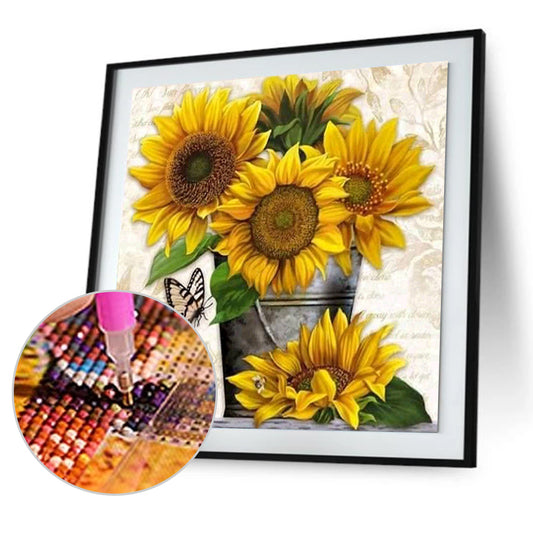 Sunflower 30*30CM(Canvas) Square Drill Diamond Painting