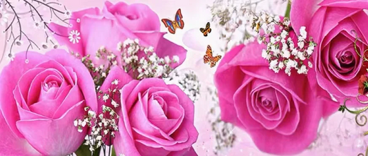 AB Diamond Painting - Full Round - Flower (40*95cm)