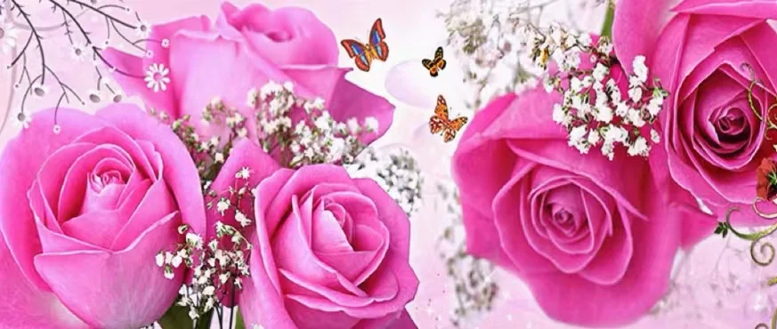 AB Diamond Painting - Full Round - Flower (40*95cm)