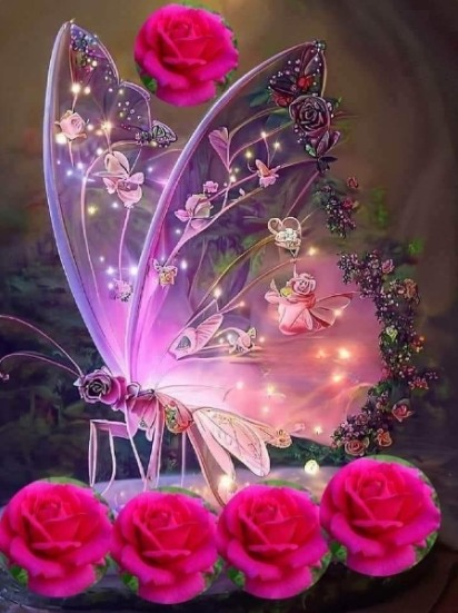 AB Diamond Painting - Full Round - Butterfly (40*55cm)