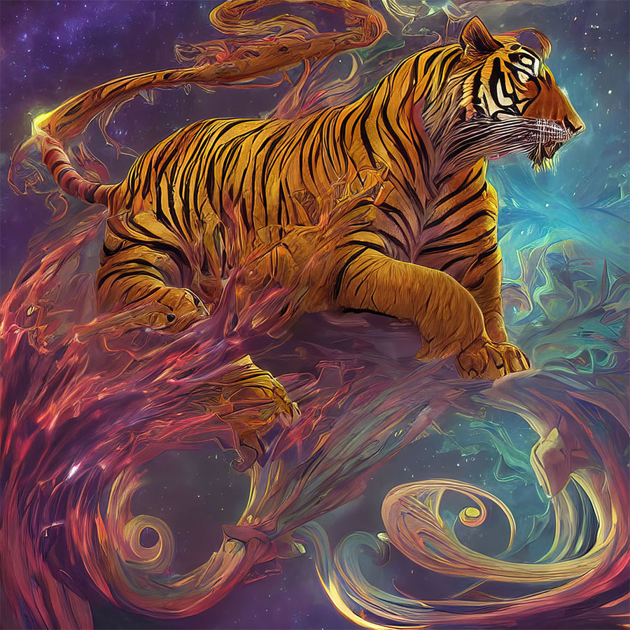 Diamond Painting - Full Round - Tiger (40*40CM)