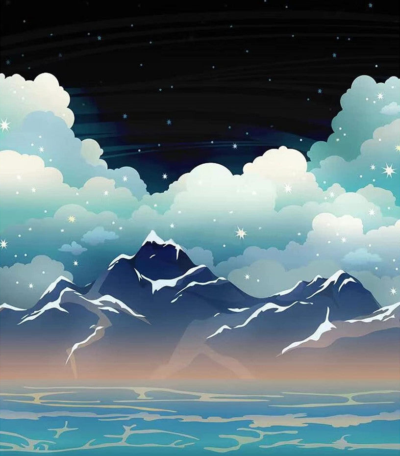 Diamond Painting - Full Round - Abstract Mountain Sea (35*40CM)