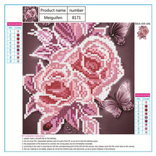 Load image into Gallery viewer, Rose 25x25cm(canvas) partial round drill diamond painting
