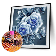 Load image into Gallery viewer, Rose 25x25cm(canvas) partial round drill diamond painting
