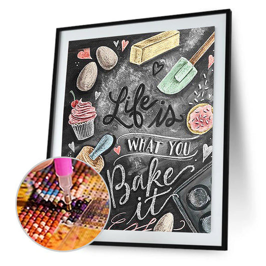 Blackboard 30*40CM(Canvas) Full Square Drill Diamond Painting