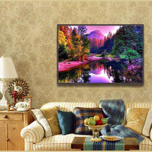 Load image into Gallery viewer, River Scenery 40*30CM(Canvas) Full Round Drill Diamond Painting
