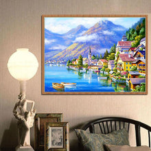 Load image into Gallery viewer, Seaside Town 40*30CM(Canvas) Full Round Drill Diamond Painting

