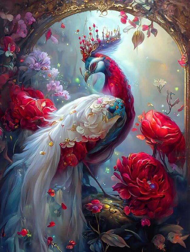 AB Diamond Painting - Full Round - Peacock (50*65cm)