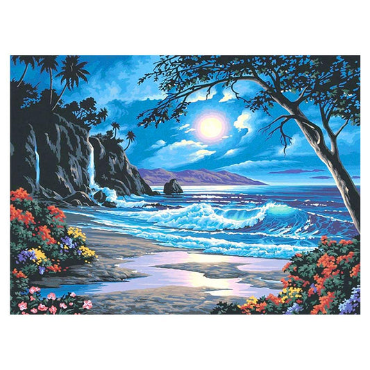 Moon Tide 40*30CM(Canvas) Full Round Drill Diamond Painting
