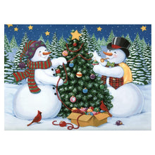Load image into Gallery viewer, Snowman Christmas Tree 30*40CM(Canvas) Full Round Drill Diamond Painting
