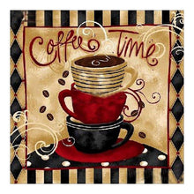 Load image into Gallery viewer, Retro Coffee 30*30CM(Canvas) Full Round Drill Diamond Painting
