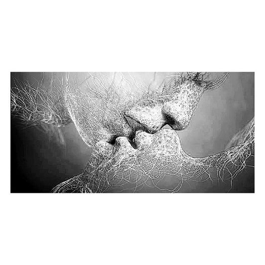 Kissing Lovers 50*30CM(Canvas) Full Round Drill Diamond Painting