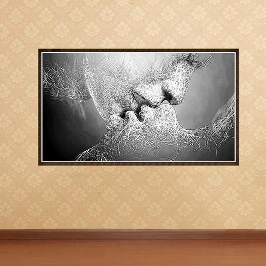 Kissing Lovers 50*30CM(Canvas) Full Round Drill Diamond Painting